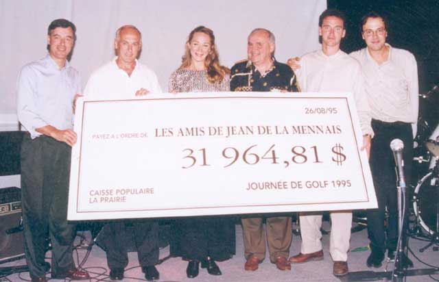 Henri Richard, Réal Brodeur, une femme, Robert Richard, Alain Richard et Yves Soutière